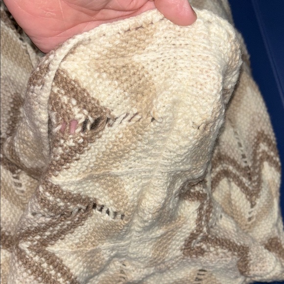 Lucky Brand Cream and Brown Chevron Cardigan - Picture 6 of 8